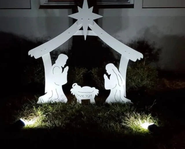 Outdoor Nativity Set Thick PVC Weather-Resistant