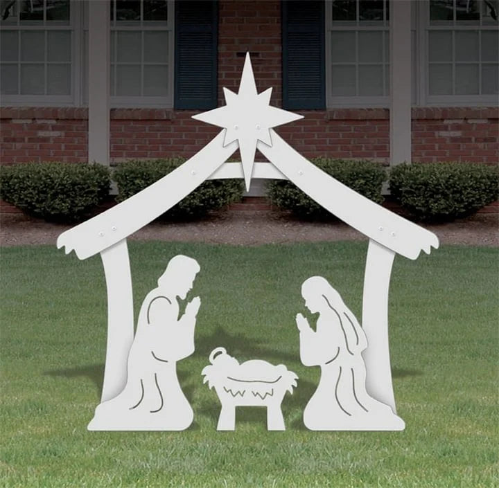 Outdoor Nativity Set Thick PVC Weather-Resistant