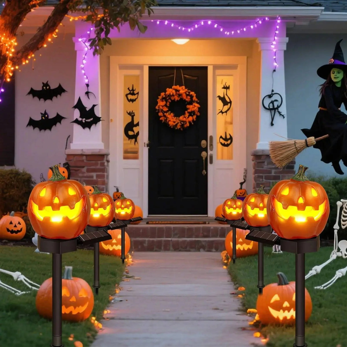 Outdoor Pathway Light Pumpkin Solar Dusk Sensor