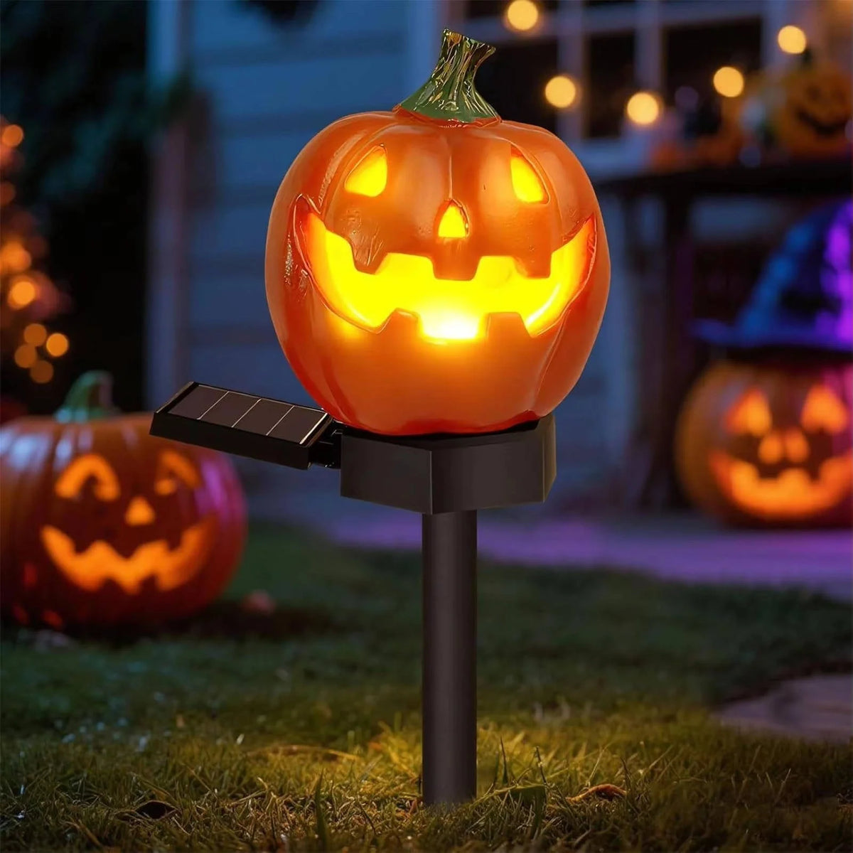 Outdoor Pathway Light Pumpkin Solar Dusk Sensor