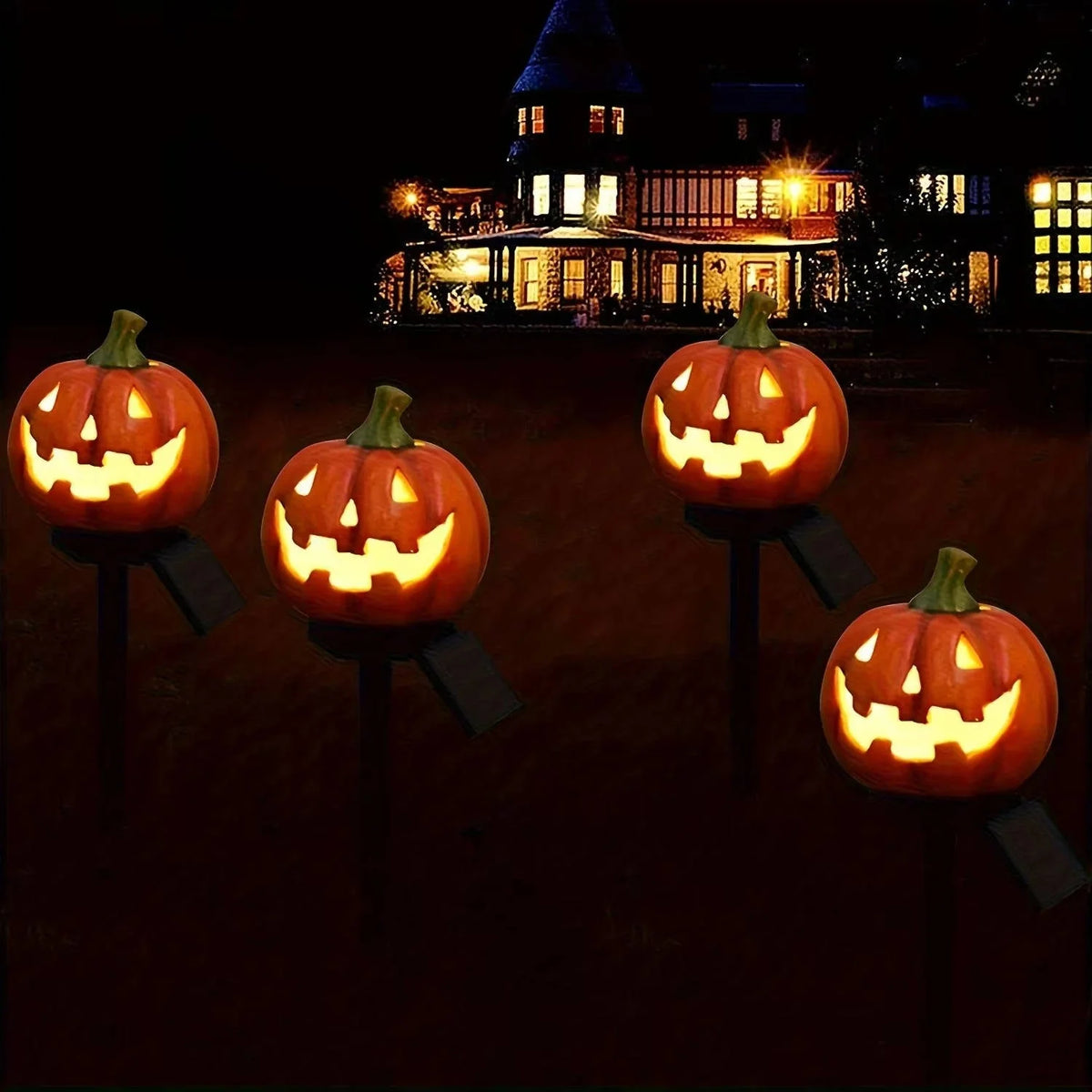 Outdoor Pathway Light Pumpkin Solar Dusk Sensor
