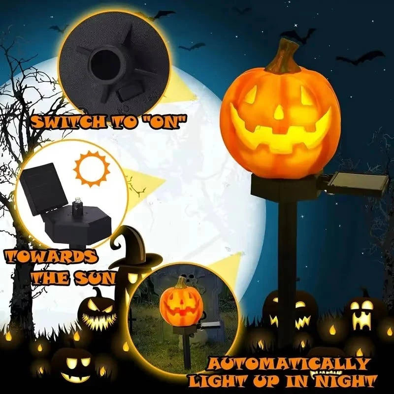 Outdoor Pathway Light Pumpkin Solar Dusk Sensor