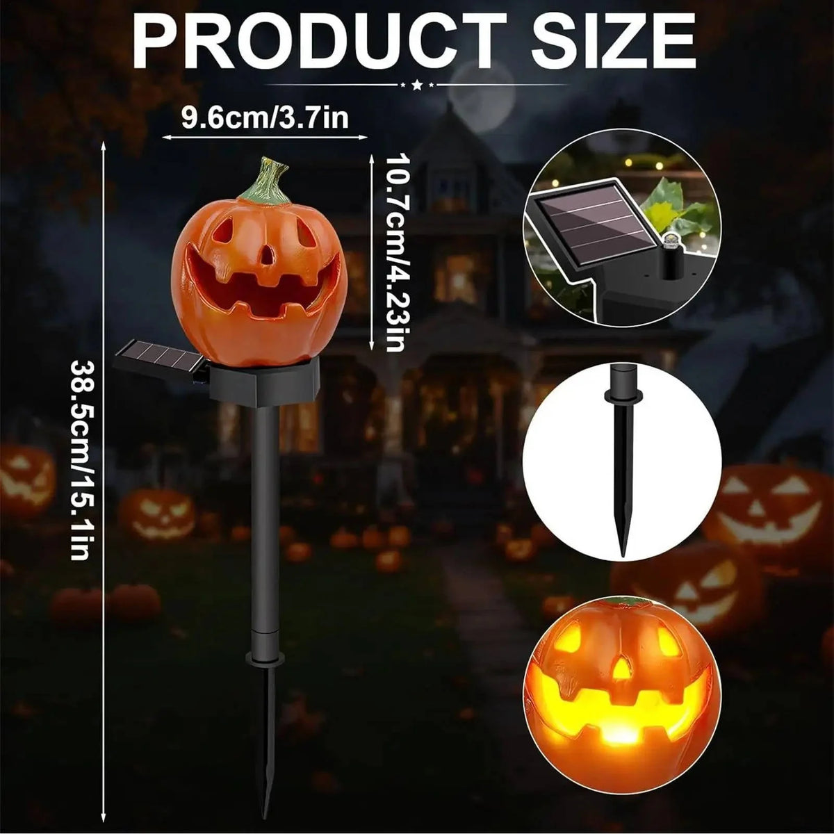 Outdoor Pathway Light Pumpkin Solar Dusk Sensor