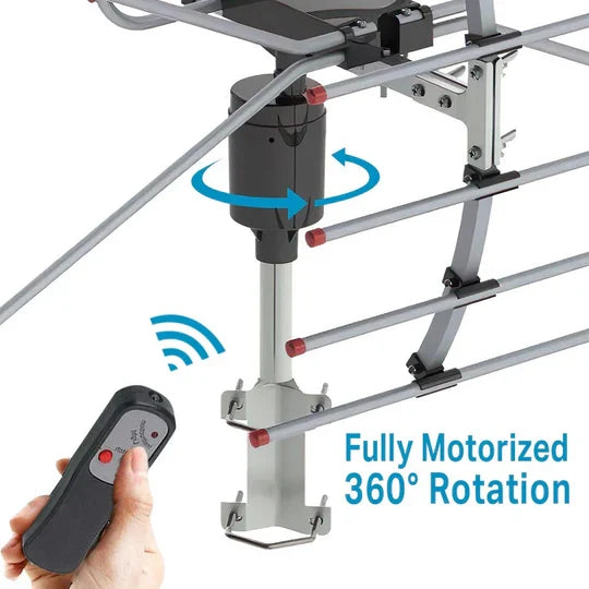 Outdoor TV Antenna Motorized 360 Degree Long-Range HD