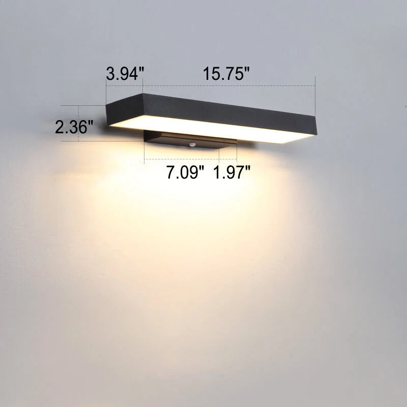 Outdoor Wall Light Motion Sensor Hardwired Warm 3000K LED