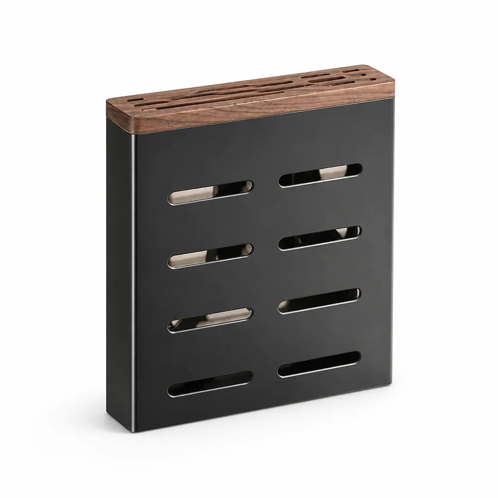 Paper Towel Holder Wall-Mount Modular Aluminum & Walnut