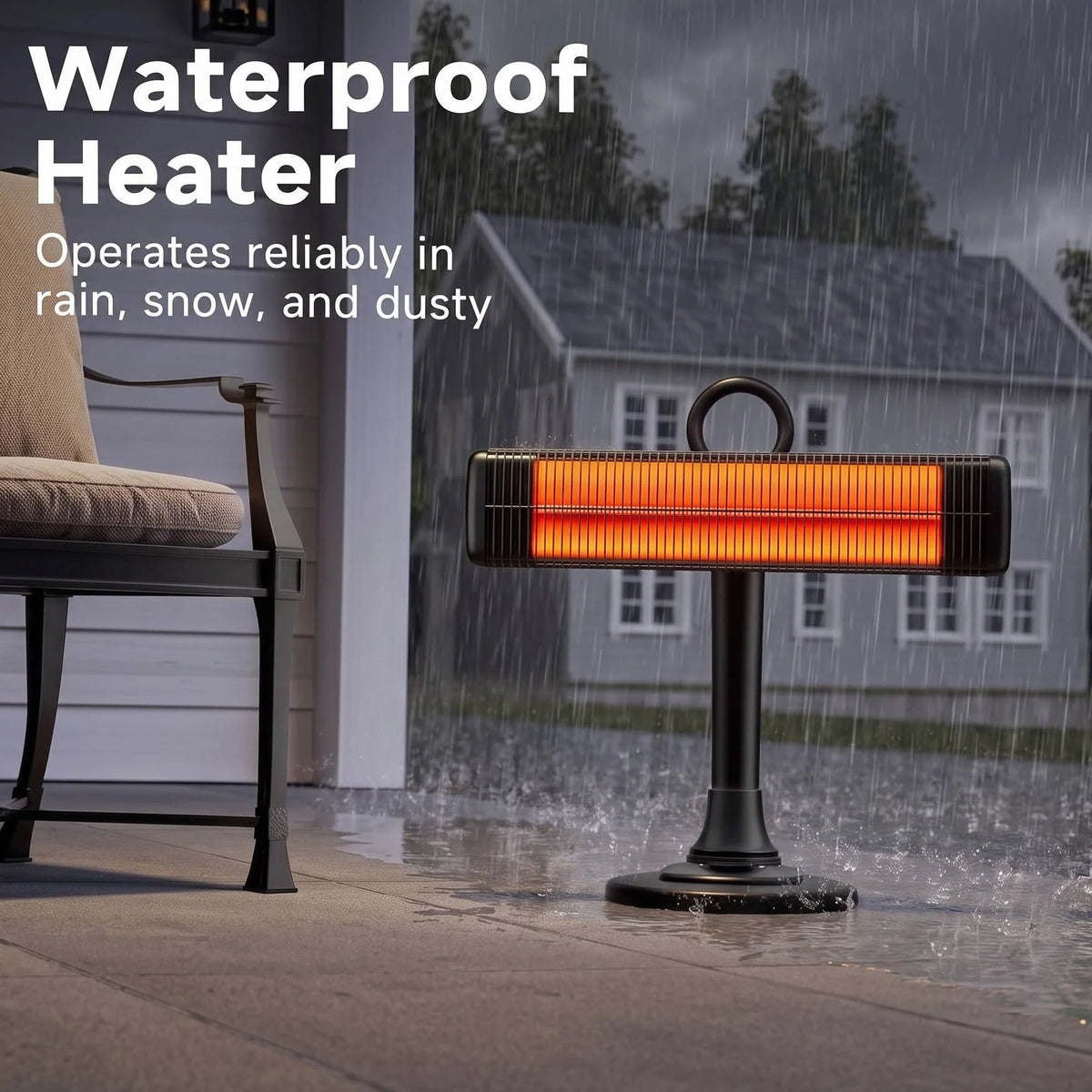 Patio Heater Infrared Carbon Fiber Adjustable & Oscillating