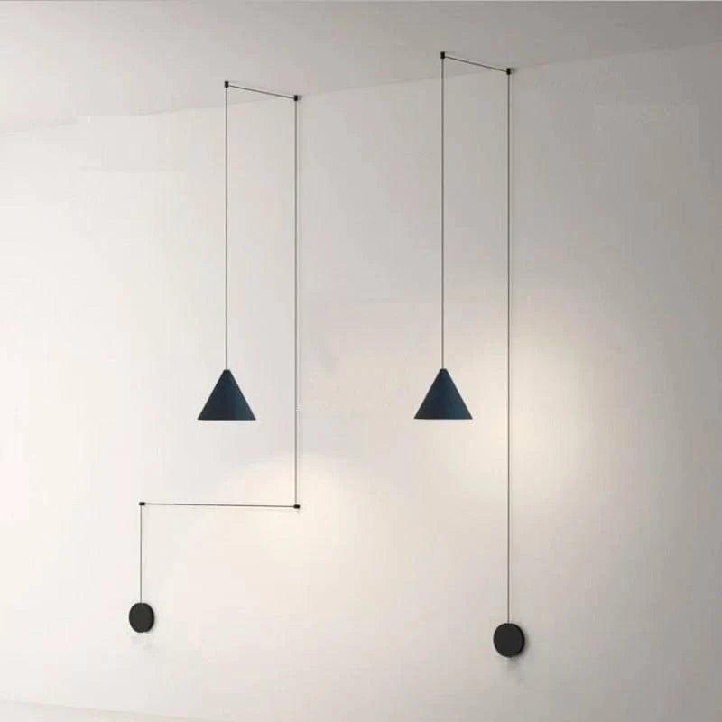 Pendant Lamp Black Metal Cone E27 Socket 6m Cord