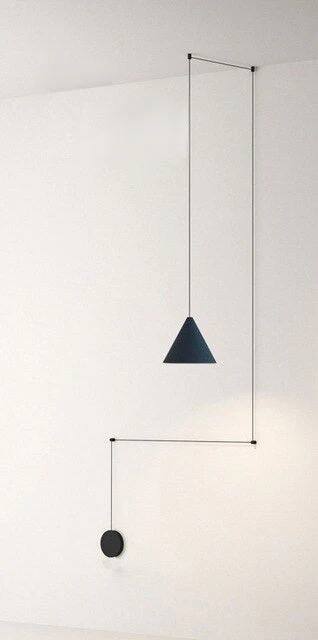 Pendant Lamp Black Metal Cone E27 Socket 6m Cord