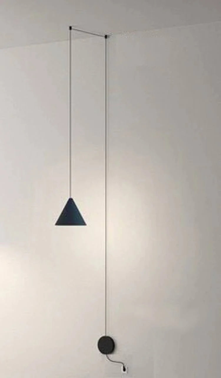 Pendant Lamp Black Metal Cone E27 Socket 6m Cord