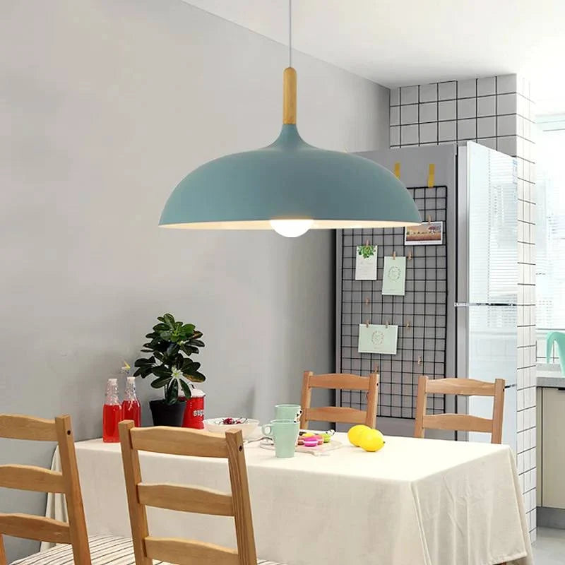 Pendant Light Nordic Oak E27 LED Adjustable Cord