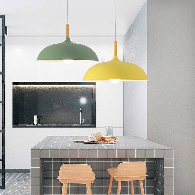 Pendant Light Nordic Oak E27 LED Adjustable Cord