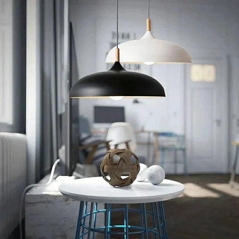 Pendant Light Nordic Oak E27 LED Adjustable Cord