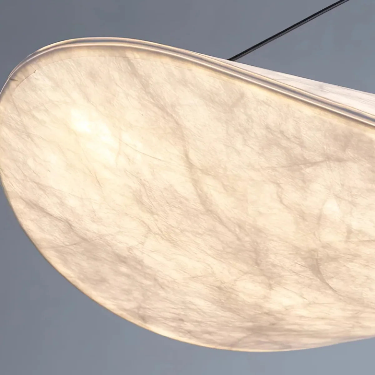Pendant Light Ribbon Shade Silk-Look Fabric Integrated LED