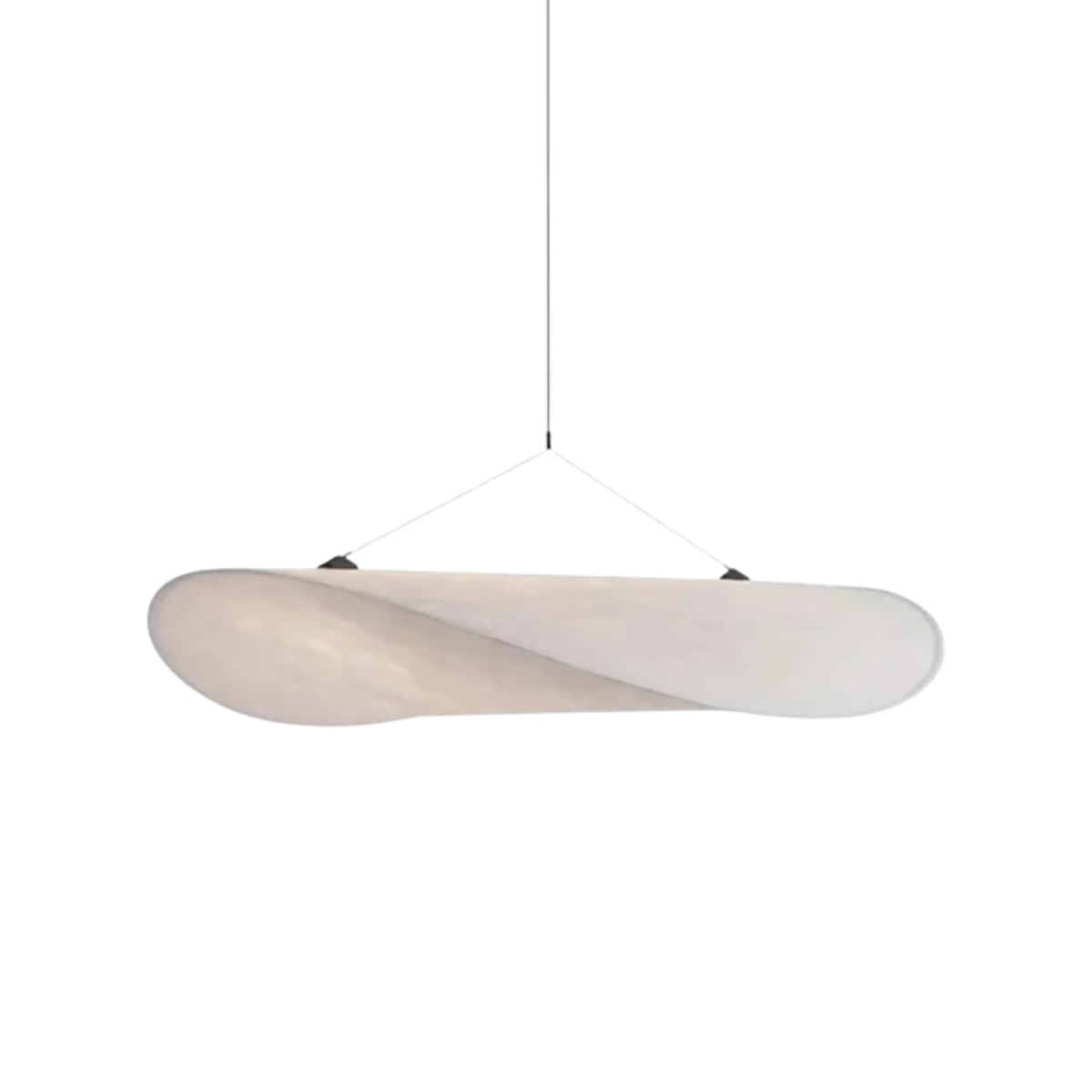 Pendant Light Ribbon Shade Silk-Look Fabric Integrated LED