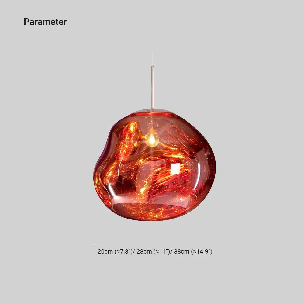 Pendant Light Sculptural Irregular Shade Metal & Acrylic
