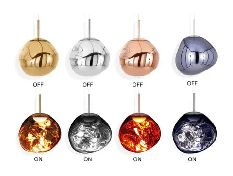 Pendant Light Sculptural Irregular Shade Metal & Acrylic