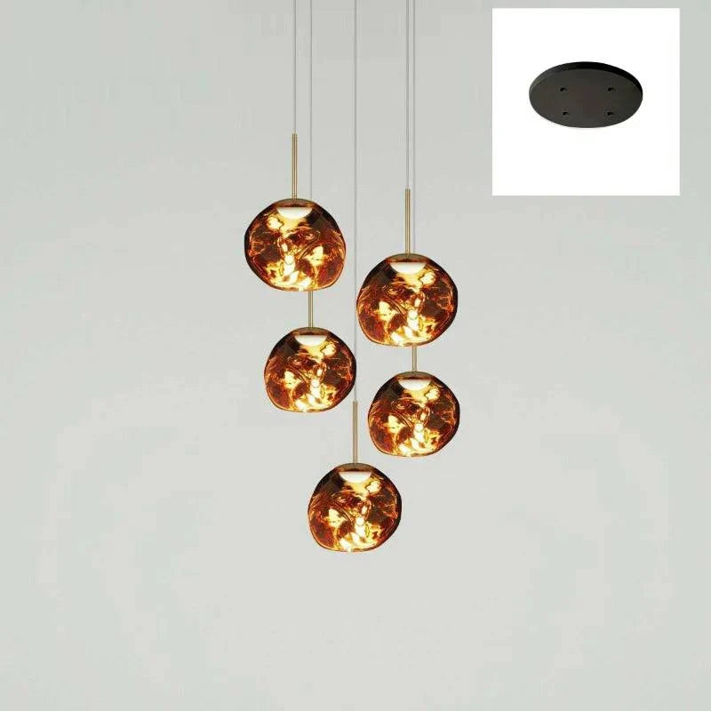 Pendant Light Sculptural Multi-Head Dimmable Adjustable Cables