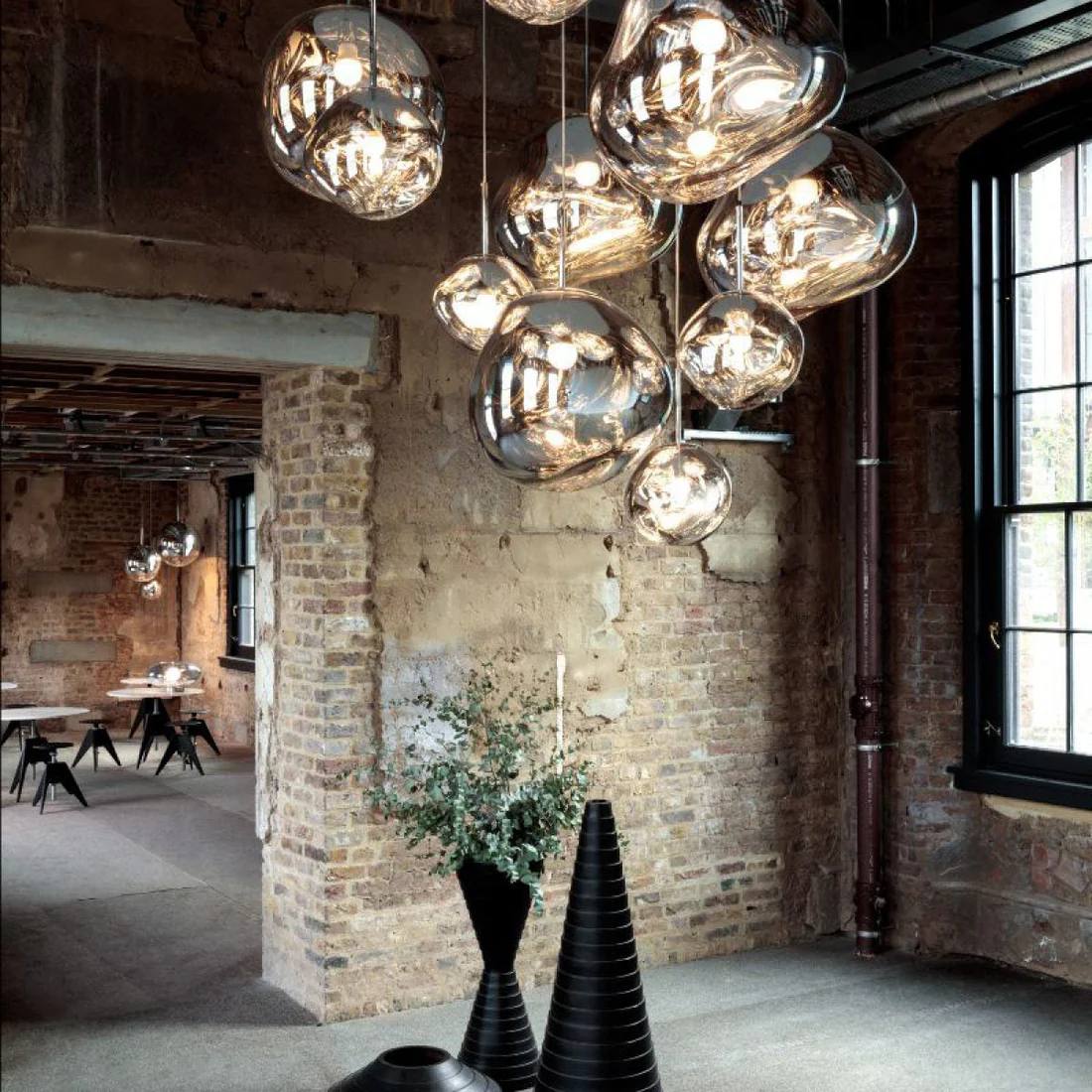 Pendant Light Sculptural Multi-Head Dimmable Adjustable Cables