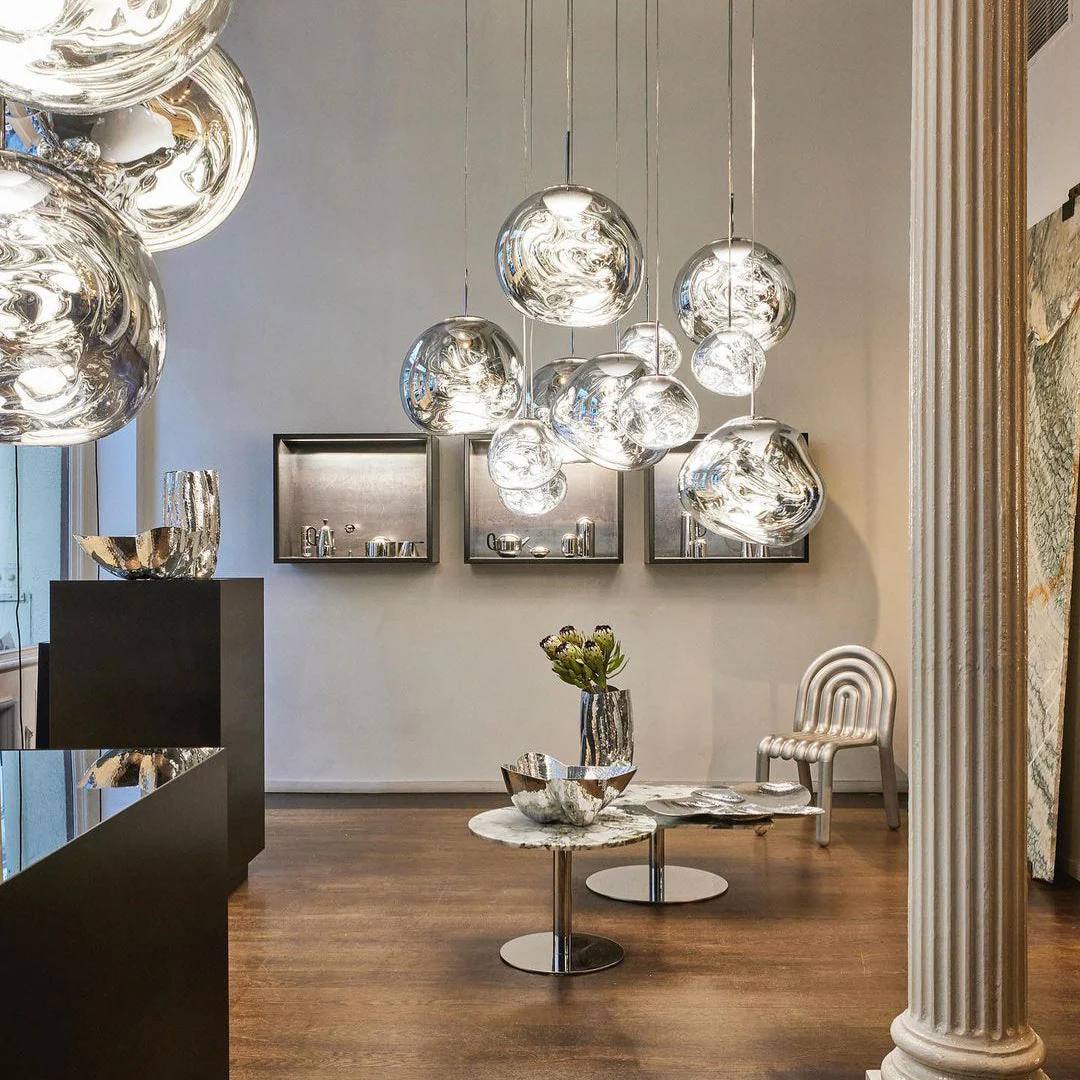 Pendant Light Sculptural Multi-Head Dimmable Adjustable Cables