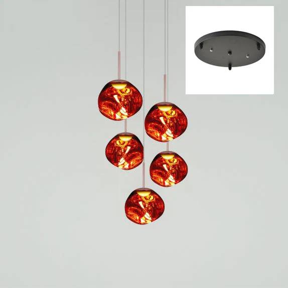 Pendant Light Sculptural Multi-Head Dimmable Adjustable Cables