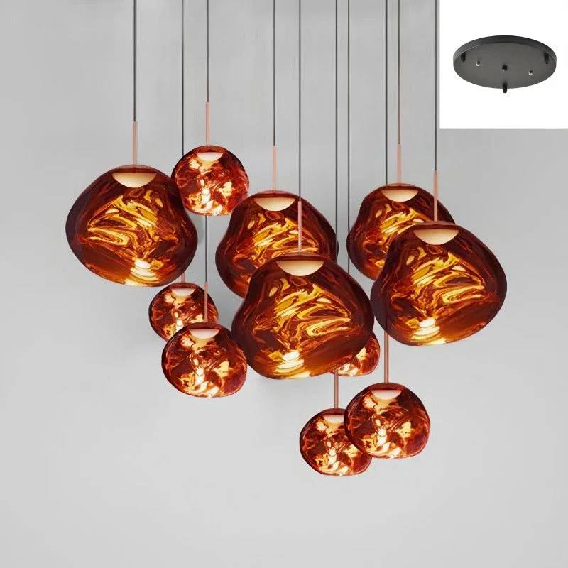 Pendant Light Sculptural Multi-Head Dimmable Adjustable Cables