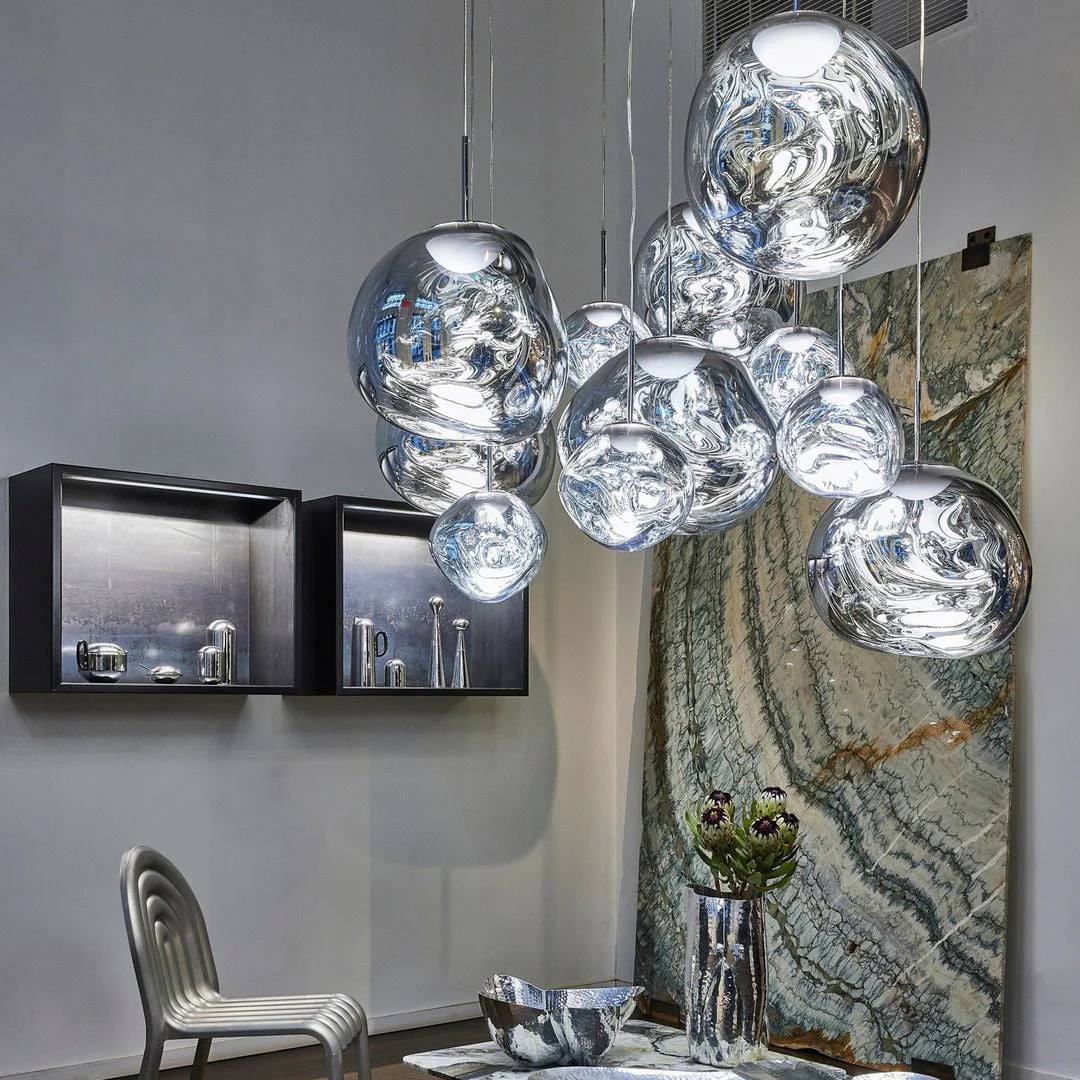 Pendant Light Sculptural Multi-Head Dimmable Adjustable Cables