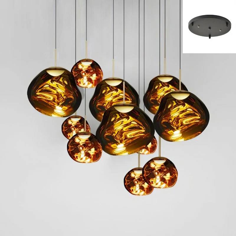 Pendant Light Sculptural Multi-Head Dimmable Adjustable Cables