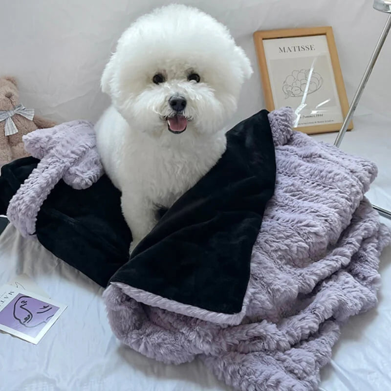 Pet Bed Plush Faux Fur Raised Edge Machine Washable