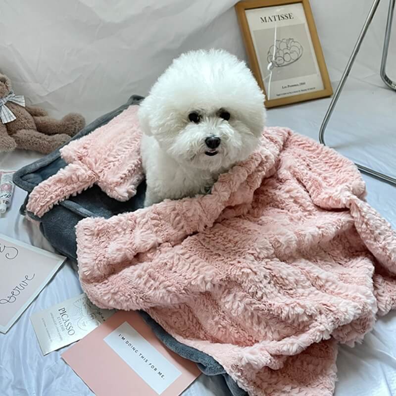 Pet Bed Plush Faux Fur Raised Edge Machine Washable