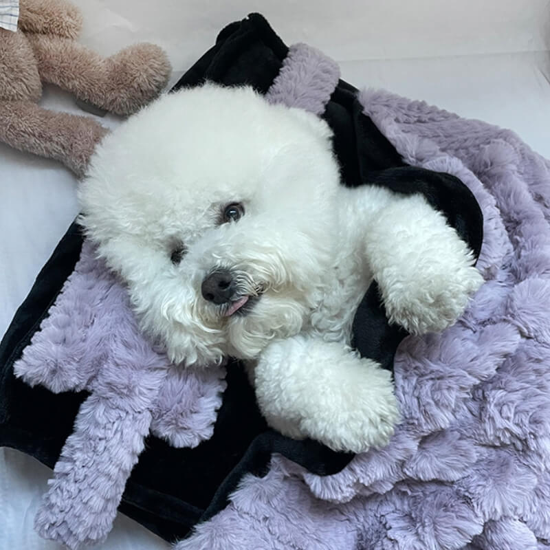 Pet Bed Plush Faux Fur Raised Edge Machine Washable