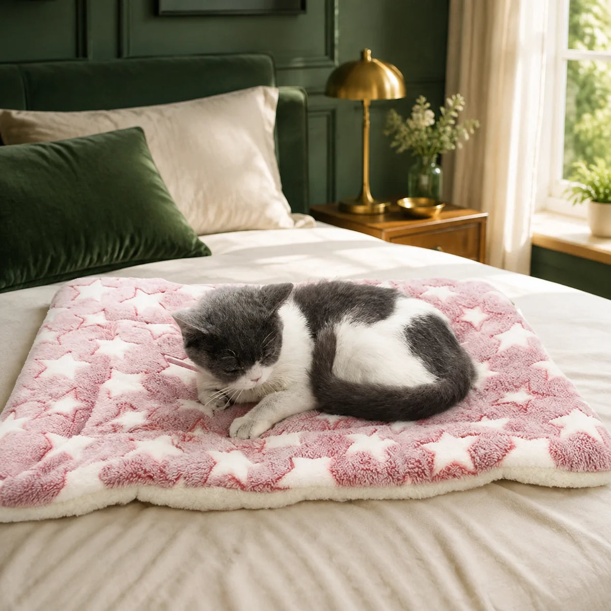 Pet Blanket Double-Brushed Coral Fleece Machine-Washable Furniture Protector