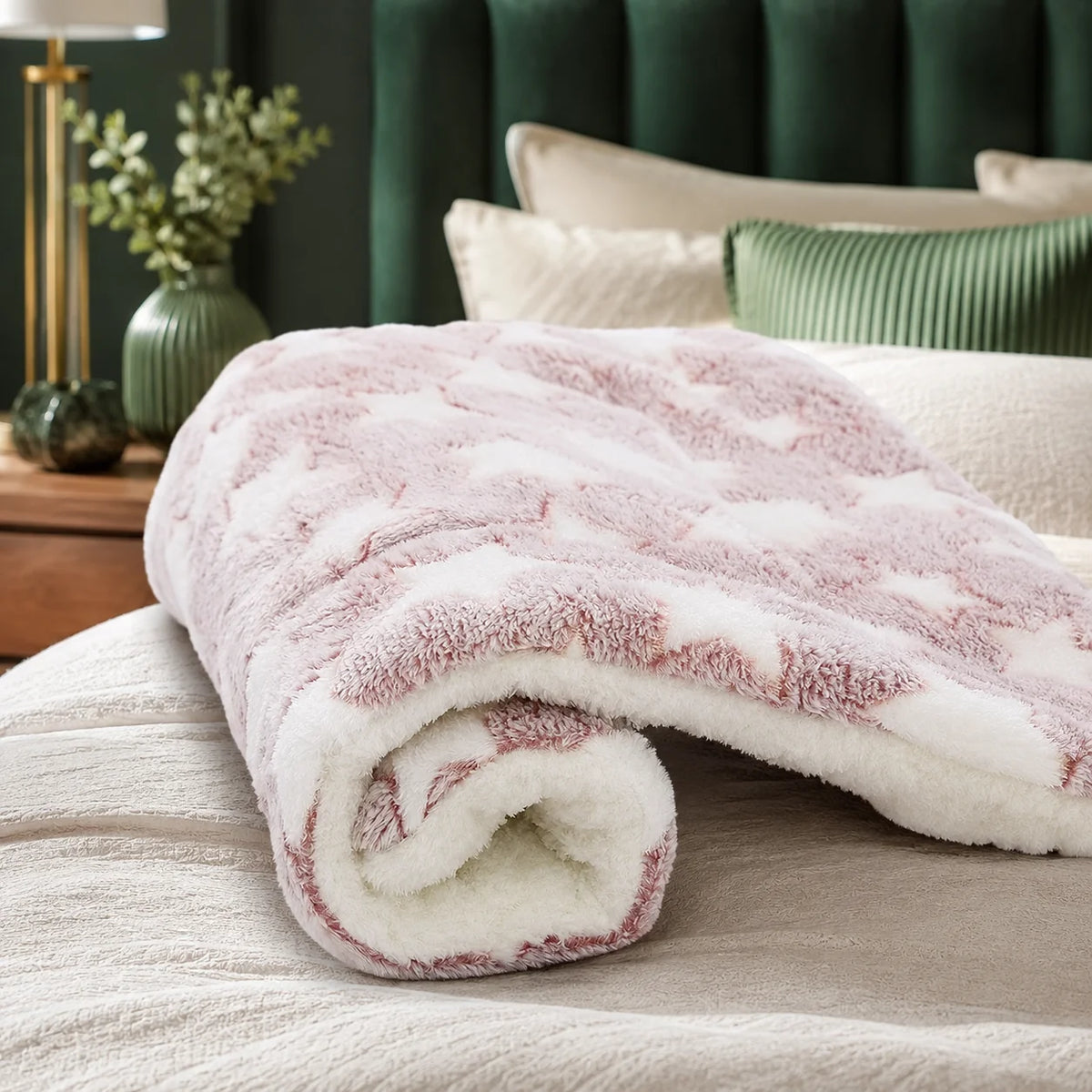 Pet Blanket Double-Brushed Coral Fleece Machine-Washable Furniture Protector