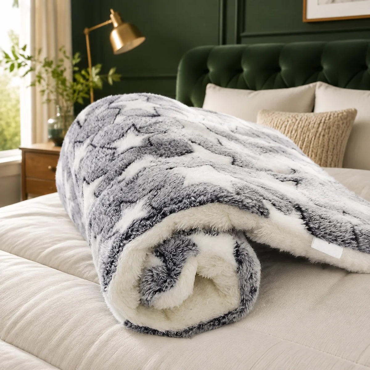 Pet Blanket Double-Brushed Coral Fleece Machine-Washable Furniture Protector