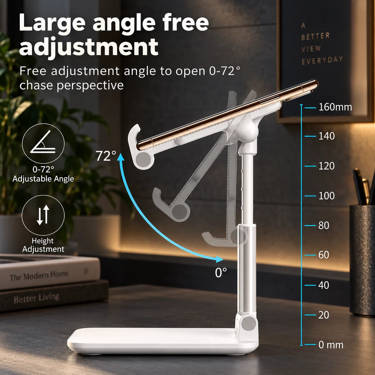 Phone & Tablet Stand Foldable Non-Slip Silicone