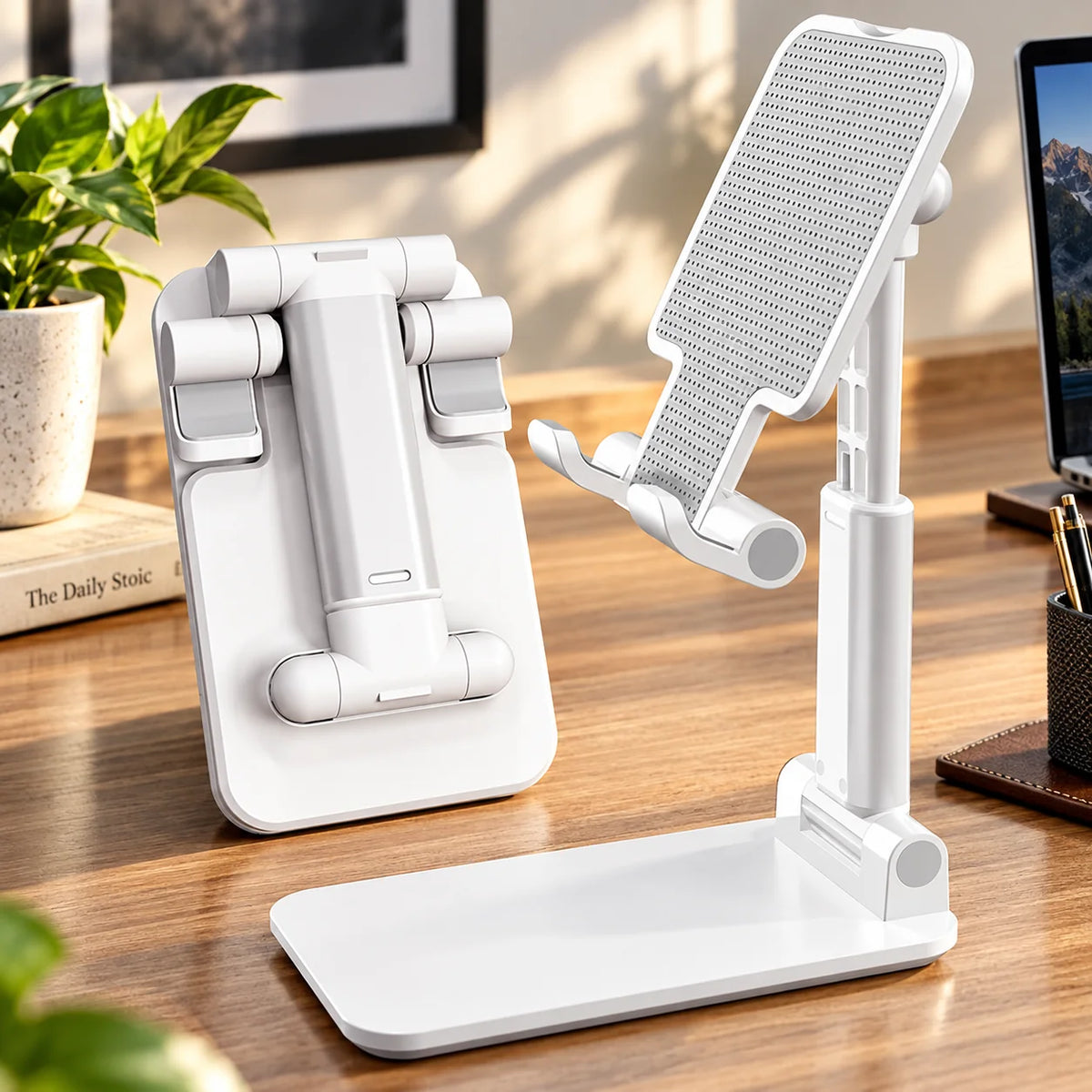 Phone & Tablet Stand Foldable Non-Slip Silicone