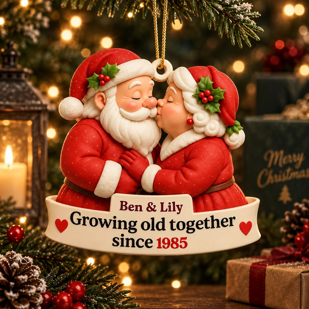 Photo Ornament Personalized Wood Dye-Sublimation Gift Box Option