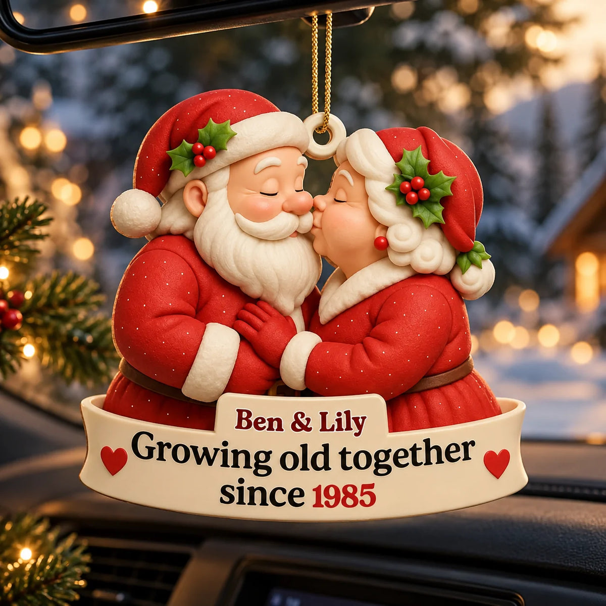 Photo Ornament Personalized Wood Dye-Sublimation Gift Box Option