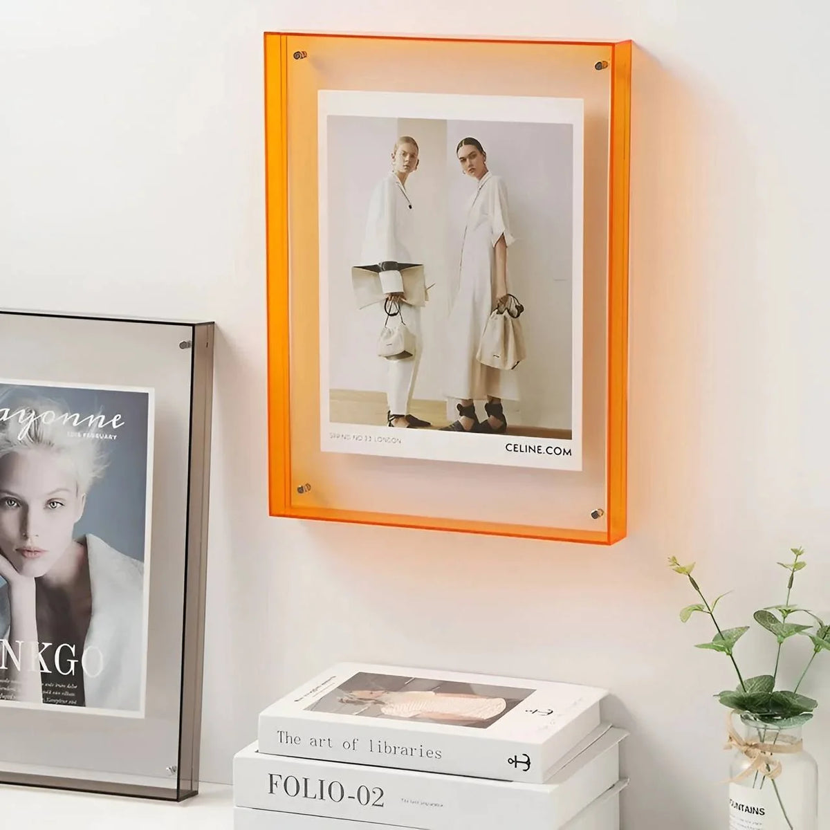 Picture Frame Clear Acrylic Fits A4 Easy To Hang
