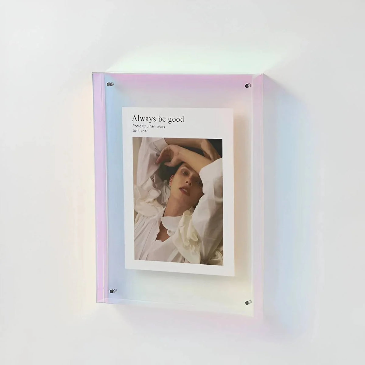 Picture Frame Clear Acrylic Fits A4 Easy To Hang