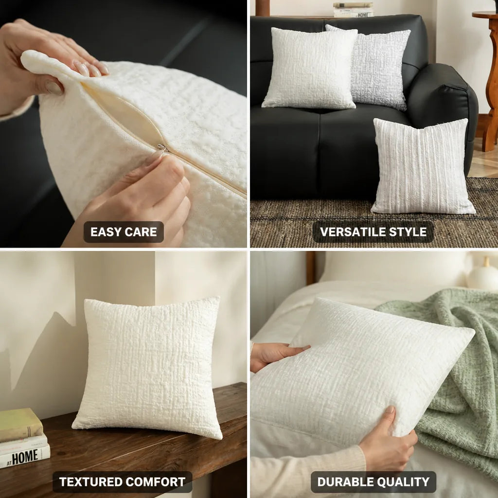 Pillowcase Quilted Cotton Blend Easy Care