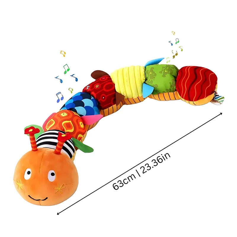 Plush Caterpillar Sensory Musical Rattle & Crinkle