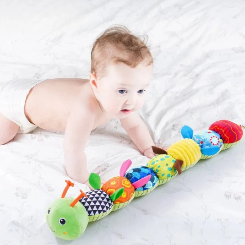 Plush Caterpillar Toy Multi-Segment Musical & Textured