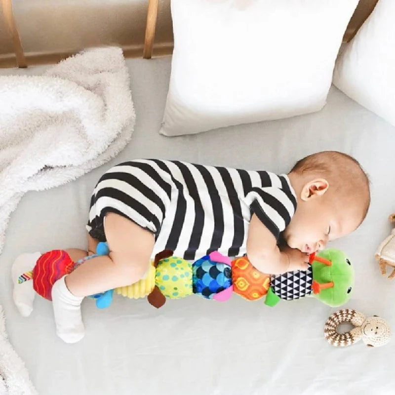 Plush Caterpillar Toy Multi-Segment Musical & Textured