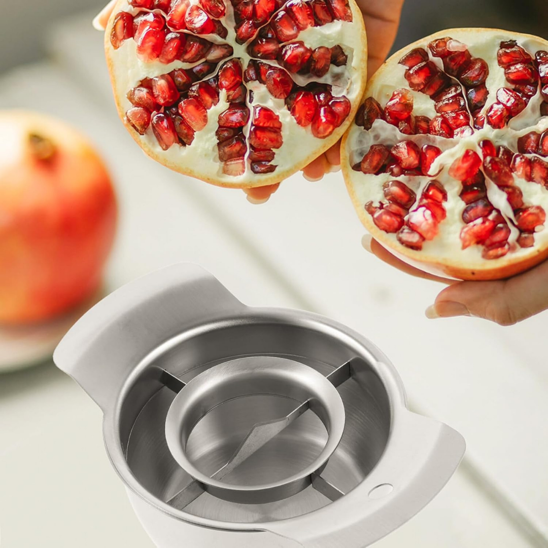 Pomegranate Deseeder Stainless Steel Bowl & Non-Slip Base