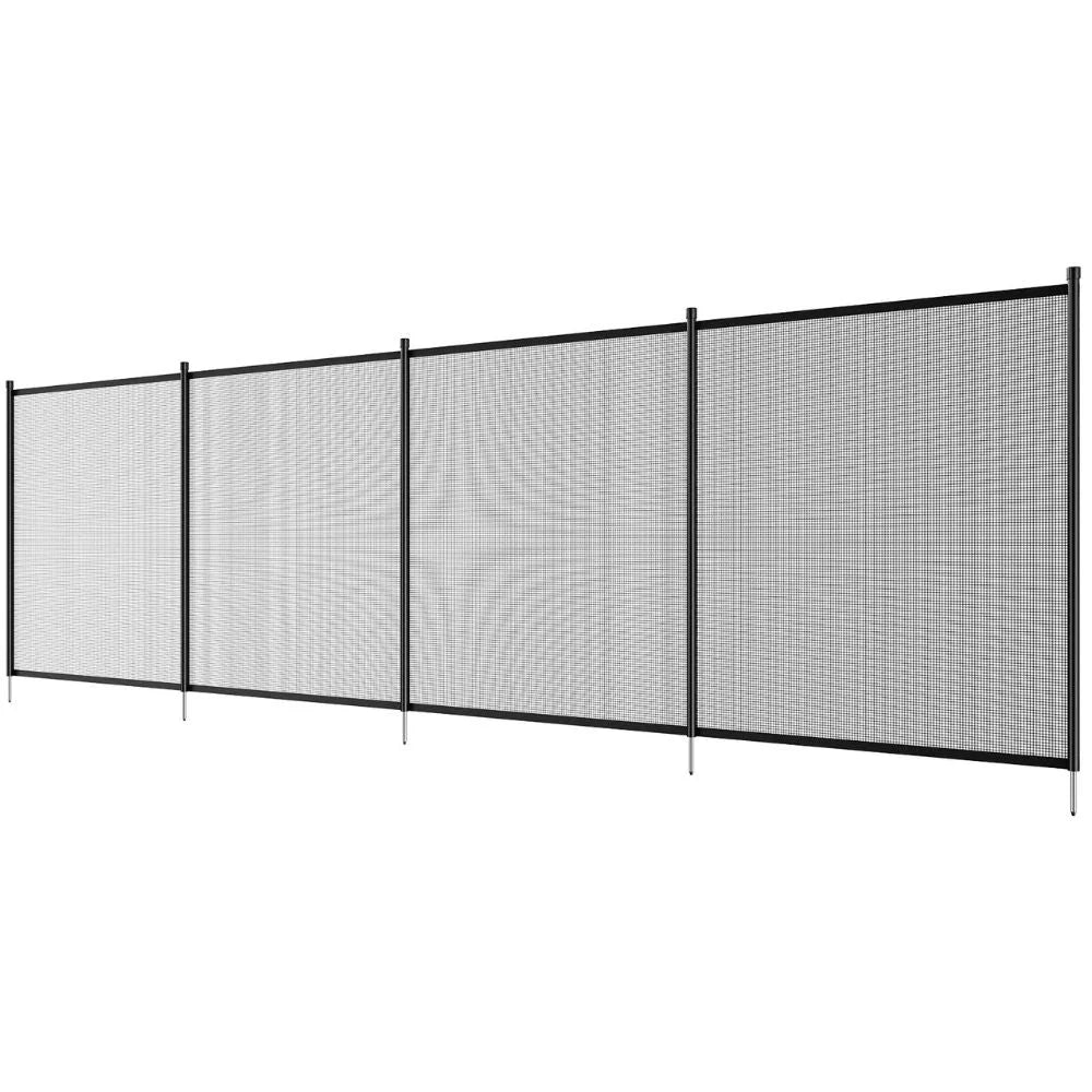 Pool Safety Fence Removable Modular Panels Rust-Resistant Poles