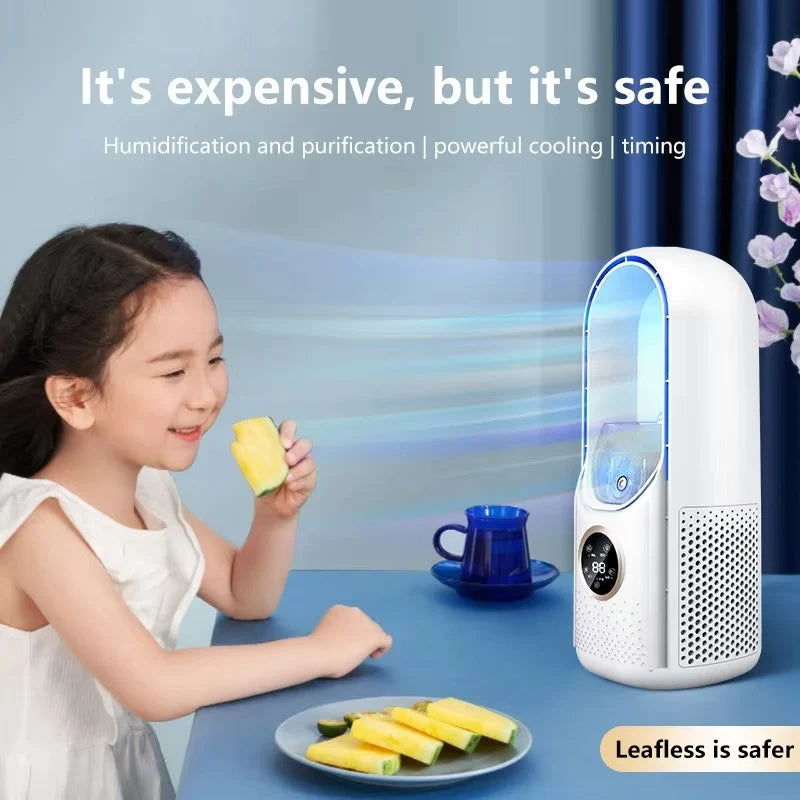 Portable Air Conditioner Bladeless Quiet USB & Wall Plug
