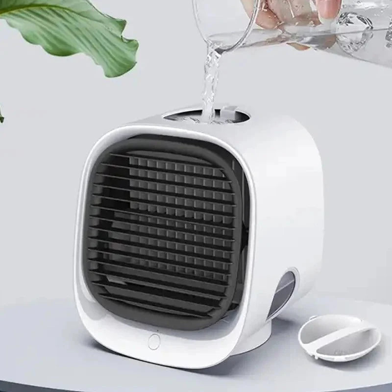 Portable Air Conditioner Dual Cooling & Humidifying USB/Outlet Powered
