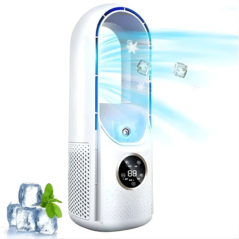 Portable Air Cooler Bladeless Quiet Refillable Pads