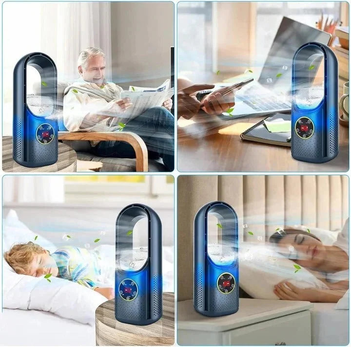 Portable Air Cooler Bladeless Quiet Refillable Pads